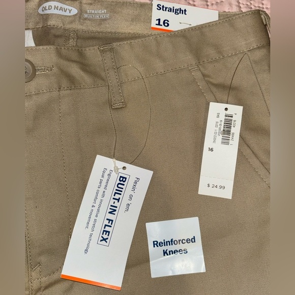 Old Navy Boys Tan Straight-Leg Pants - Picture 3 of 3
